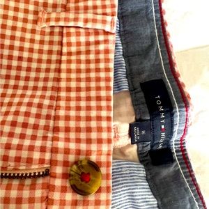 New Tommy Hilfiger pants, size 16 in red/white color.